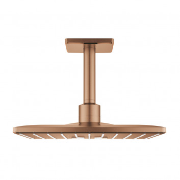 Kopfbrause Grohe Rainshower Smartactive 310 Cube, Arm Decken- 142mm, 2 strumienie, brushed cool sunrise