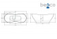 Asymmetrische badewanne Besco Mini 150x70 cm rechts weiß 
