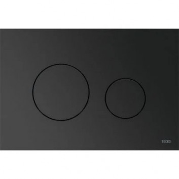 Spültaste TECEloop do WC - Glas czarne, Betätigungstasten czarne