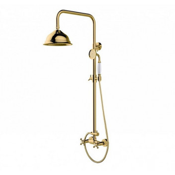 Wannenarmatur freistehend Besco Retro I, Höhe 1150mm, Dusch-Set, Chrom