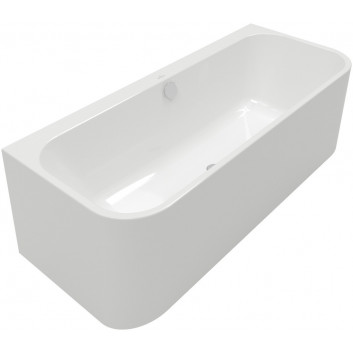 Badewanne zur Wandmontage do montażu narożnego links stronie SQUARE, 1800 x 800 mm, Villeroy & Boch, Loop & Friends - Weiss Alpin
