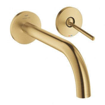 Waschtischarmatur Grohe Atrio 2 mit 2 Anschlüssen, wysięg wylewki 185 mm - brushed cool sunrise