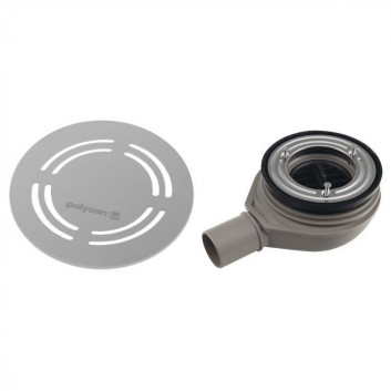 Duschwanne kompozytowy halbrund Polysan Flexia 120x80 cm, prawy, R550, z możliwością docinania - weiß