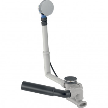 Set mit Ablauf und Überlauf Geberit für untypische Badewannen, mit automatischem Stöpsel, komplett - Chrom