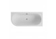 Badewanne freistehend Besco Avita A-line z z Überlauf szczelinowym, mit Siphon und Stöpsel klik-klak 160x75cm, Version links, Acryl-, weiß