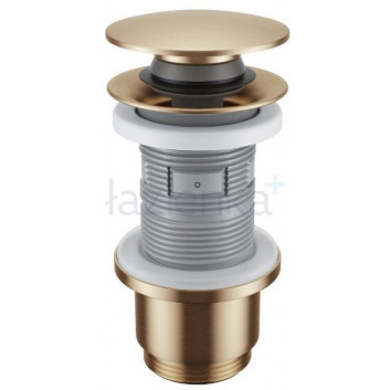 Korek umywalkowo-bidetowy Excellent, click-clack, mosiężny, Chrom Glanz