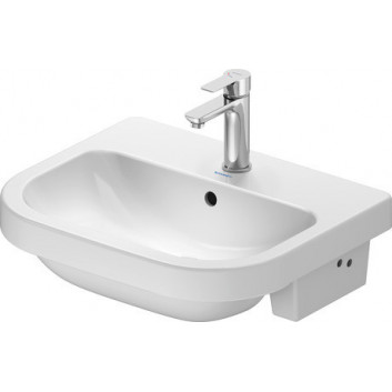 Waschtisch zur Wandmontage Duravit D-Code Vital Med, 60x56cm, otwór pod baterię, ohne Überlauf, weiß