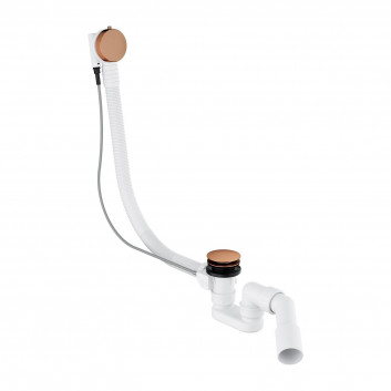 Ablaufgarnitur wannowy Ab- und Überlauf, Omnires CGS - Weiß Glanz