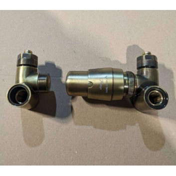 Set zaworów Imers thermostatisch osiowych kątowych, prawy - alt Messing