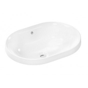 Waschtisch Hansgrohe Xuniva S Einbau- 40x40 cm, ohne Hahnloch, z Überlauf, SmartClean - weiß