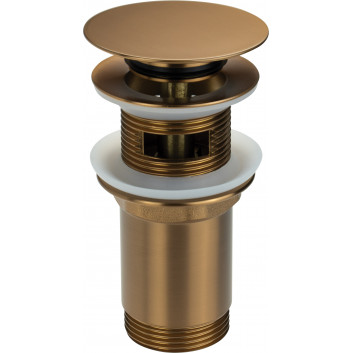 Korek Deante typu click-clack für den Waschtisch lub bidetu z tuleją - uniwersalny - titanium