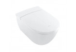 Toaleta myjąca Villeroy & Boch ViClean I100, oval, 38,5x59,5cm, bezrantowa, CeramicPlus, Weiss Alpin