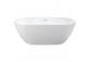 Badewanne freistehend Besco Navia 150x80 cm oval weiß, maskownica syfonu z Überlauf weiß