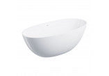 Badewanne freistehend Omnires Shell M+ 160 x 75 cm, z Überlauf - weiß