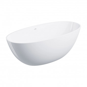 Badewanne freistehend 148x75cm, Omnires Shell M+, weiß Glanz