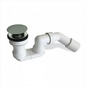 Villeroy & Boch Dodatki Zawór Push-to-Open bez funkcji przelewu (Deckel odpływu White & Chrome), 145 x 275 x 114 mm, Chrom