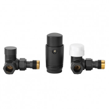 Set thermostatisch Invena uniwersalny, jednootworowy typu Duoplex Prov - schwarz matt