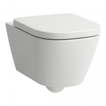 Becken WC abgehängt kurz Laufen Lua ADVANCED, 52x36cm, rimless ,bezrantowa,