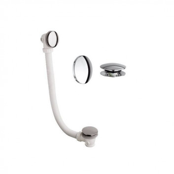 Ablaufgarnitur do brodzików Polysan Flexia, 90mm, DN40, niedrig - rostfreier Stahl matt