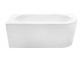Badewanne freistehend Besco Avita A-Line, Acryl-, rechts 170x75 cm, zur Wandmontage, Ablaufgarnitur z napełnieniem przez Überlauf weiß McAlpine czyszczony od góry - außen weiß Glanz, wewnątrz weiß Glanz