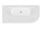 Badewanne freistehend Besco Avita A-Line, Acryl-, rechts 170x75 cm, zur Wandmontage, Ablaufgarnitur z napełnieniem przez Überlauf weiß McAlpine czyszczony od góry - außen weiß Glanz, wewnątrz weiß Glanz