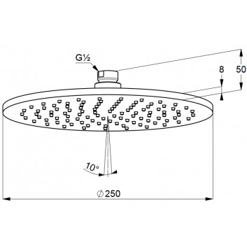 Kopfbrause Kludi A-QA, 25 cm, rund, schwarz matt