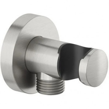 Anschlussbogen Kludi A-QA do węża natryskowego, ze ściennym uchwytem natryskowym - golden szczotkowany