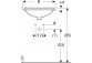 Geberit Variform Unterbauwaschtisch, oval, 49.5cm, z Überlauf, ohne Hahnloch