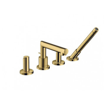 Wannenbatterie Axor Uno mit 4 Anschlüssen zur Wannenrandmontage Halter Zero, Chrom