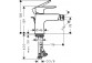 Bidetarmatur 1-uchwytowa Hansgrohe Talis E wys. 158 mm, Set Ablauf-, golden optyczny poliert