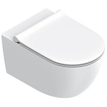Set Catalano Sfera muszla WC hängend 55x35 cm Silentech mit Sitz WC wolnoopadającą i z mocowaniami - weiß matt