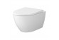 Becken WC hängend Cersanit Zen 35,5x52,5 cm, bez kołnierza, spłukiwanie wirowe mit WC-Sitz mit Softclosing - weiß Glanz
