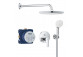Unterputz Dusch-Set mit Kopfbrause Tempesta 250 Cube, Grohe Groheterm, Chrom