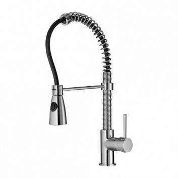 Spültischarmatur Omnires Vita obrotowa Auslauf, wyciągany Dusche, Chrom/schwarz