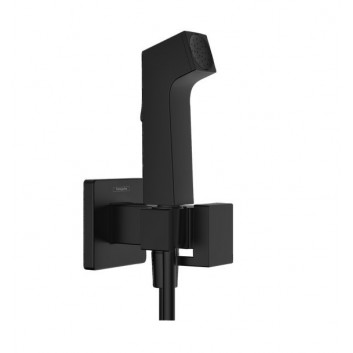 Bidet- Brausekopf Hansgrohe Bidette 1jet E EcoSmart mit Mischer, uchwytem i wężem Dusch- 125 cm - schwarz gebürstetes Chrom
