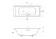 Badewanne freistehend Emporia Molly 160x78 cm, Eck-, links z Überlauf szczelinowym i syfonem Emporia - weiß