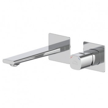 Wannenbatterie Laveo Tores Aufputz - Chrom