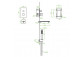 Wannenbatterie Laveo Tores Aufputz - Chrom