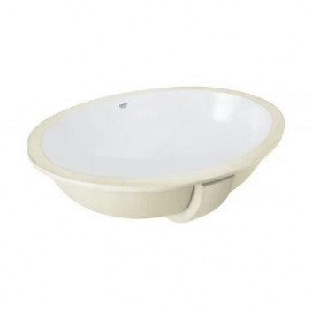 Aufsatzwaschtisch Grohe Cube Ceramic, 80x49cm, z Überlauf, Hahnloch, alpenweiß