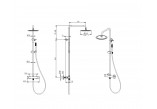 Brausestange Emporia FLY, 2-Funktions-, thermostatisch, Aufputz - Chrom