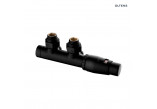 Set thermostatisch grzejnikowy Oltens Varmare Ventil zintegrowany, lewy - schwarz matt