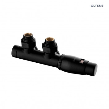Set thermostatisch grzejnikowy Oltens Varmare Ventil zintegrowany, lewy - schwarz matt