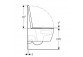 Becken WC hängend Geberit iCon 53x36 cm, bez kołnierza, spłukiwanie wirowe mit WC-Sitz mit Softclosing - weiß