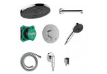 Duschsystem Hansgrohe Pulsify S 260 1jet mit Armatur termostatyczną Ecostat Comfort S i iBox universal 2, Unterputz, Chrom