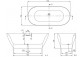 Badewanne freistehend Villeroy&Boch Theano, 175x75cm, Quaryl - weiss alpin