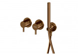 Wannenarmatur mit 3 anschlüssen Kohlman Axel, stehend, Auslauf 190mm, 2 wyjścia wody, Dusch-Set, golden Glanz