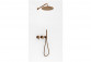 Wannenarmatur mit 3 anschlüssen Kohlman Axel, stehend, Auslauf 190mm, 2 wyjścia wody, Dusch-Set, golden Glanz