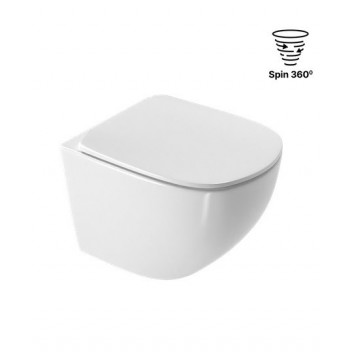 Wand-wc WC Excellent Joker, 47x36mm, bezrantowa, WC-Sitz mit Softclosing, weiß