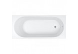 Oltens Delva Badewanne zur Wandmontage 150x70 cm Acryl- oval - weiß