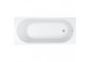 Oltens Delva Badewanne zur Wandmontage 150x70 cm Acryl- oval - weiß